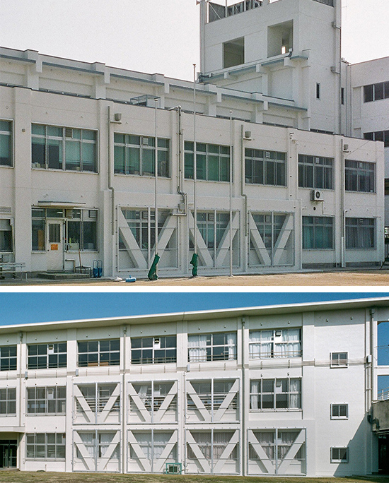 八尾市東中学校・高安中学校校舎